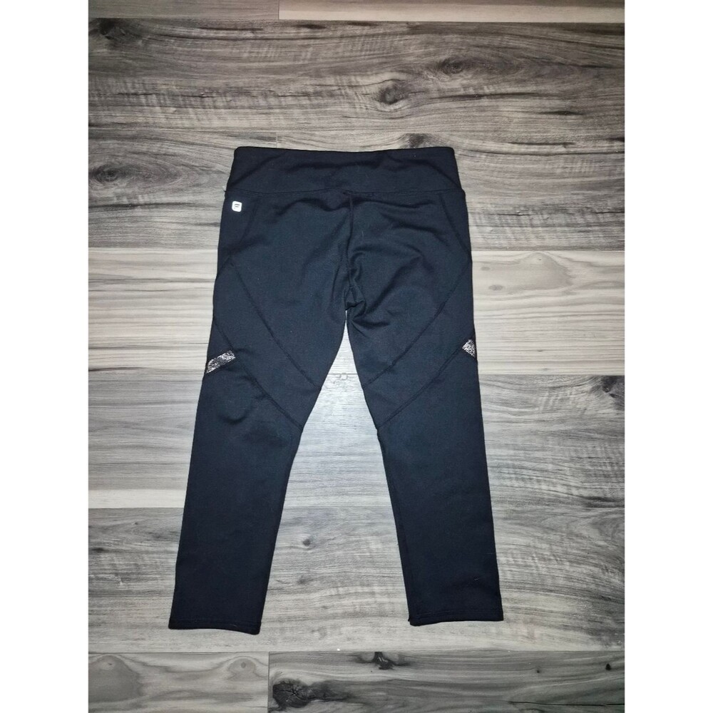 Fabletics Black Women's Capri Small Leggings with Reflective Trim